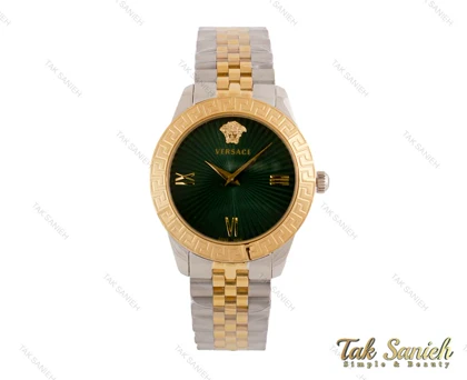 ساعت مچی ورساچه زنانه طلایی نقره ای صفحه سبز Versace-3945-L