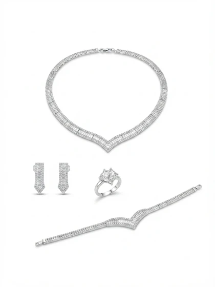 سرویس کامل عروس 12 پرنگین جواهری تصویر دوم موجود ارسال رایگان