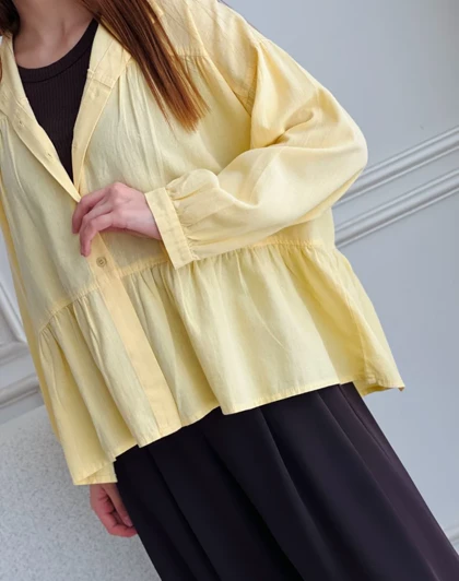 شومیز لینن عروسکی ملوسک کد SH-3068