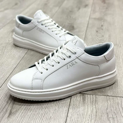 کفش مردانه رنگ سفید مدل زارا zara