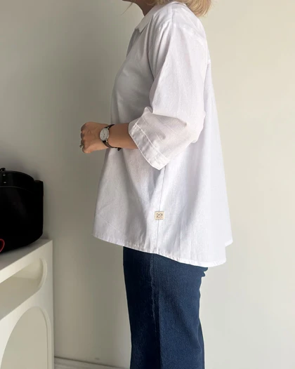 شومیز لینن Ava سفید