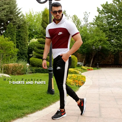 ست تیشرت کلاه دار و شلوار Nike مدل Janson