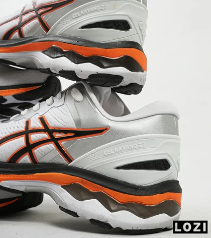 کتانی بزرگ پا طوسی نارنجی ASICS GEL-KAYANO 27
