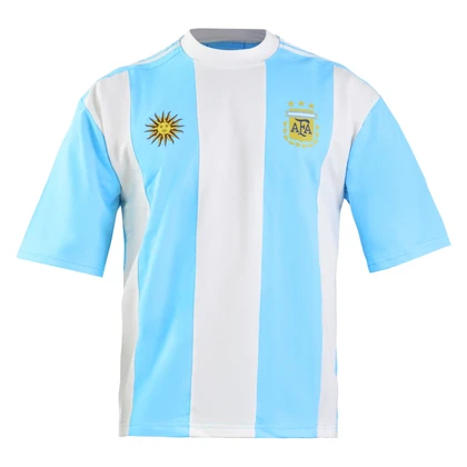 تیشرت فوتبالی آرژانتین مدل ZRA-4E0623 سفید آبی