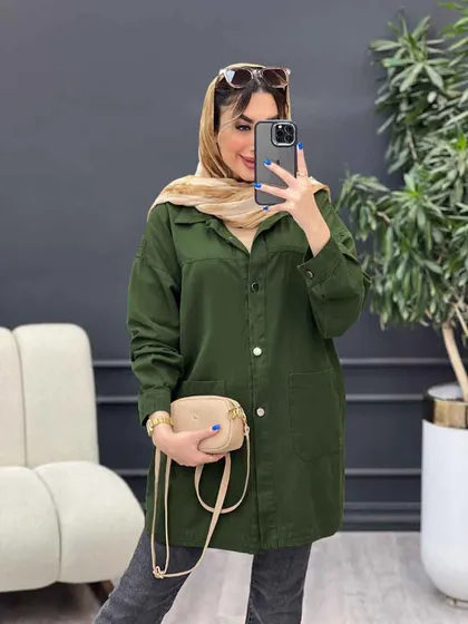 مانتو دو جیب برش‌دار سرو