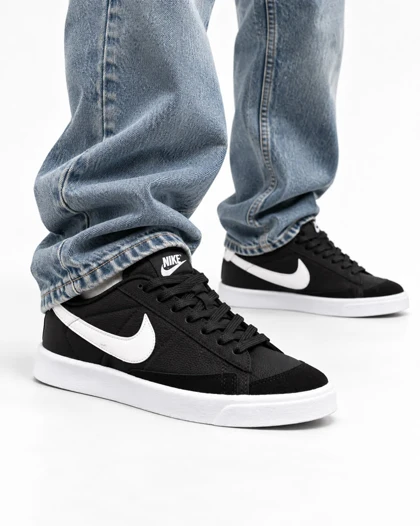 کتانی مردانه مدل رانینگ نایک بلیزر مشکی سفید NIKE blazer