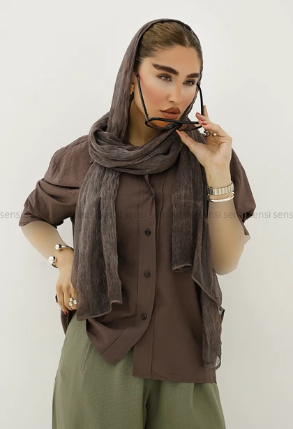 شومیز پری پشت پیله تک جیب کد1006050