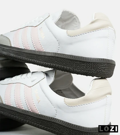 کفش کتانی زنانه سامبا سفید صورتی ADIDAS Samba مدل 7304