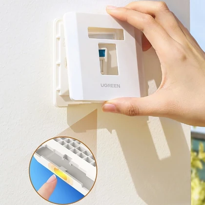 کاور پریز شبکه و تلفن یوگرین UGREEN مدل NW144-80180 تک پورت