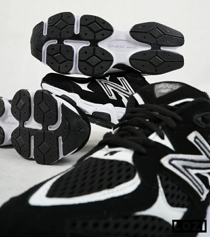 کفش کتانی بزرگ پا مشکی سفید NEW BALANCE 9060 مدل 4271