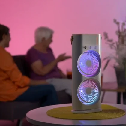 پنکه مه پاش دو فنه گردان دو قلو ویژه