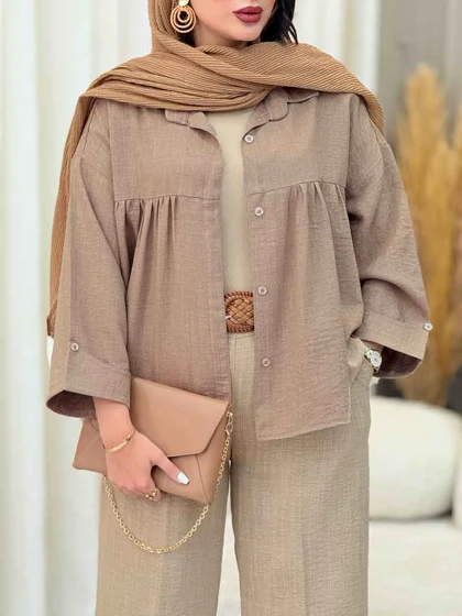 مانتو چین‌دار نیارا