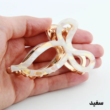کلیپس دخترانه فلزی مدل پاپیونی آبرنگی