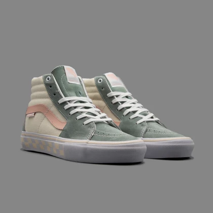 ونس اسکیت پرو صورتی سبز ساق‌دار Vans SK8-Hi Pro Washout