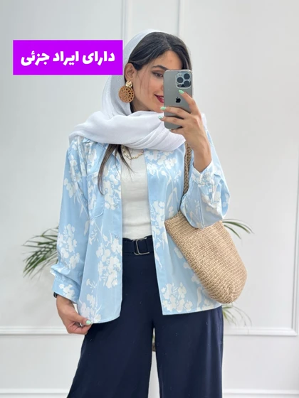 مانتو شومیزی گلی ( دارای ایراد جزئی )