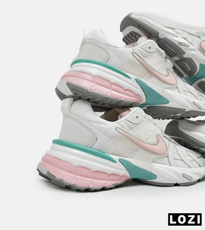 کفش کتانی زنانه سفید صورتی Nike cushlon مدل 5191