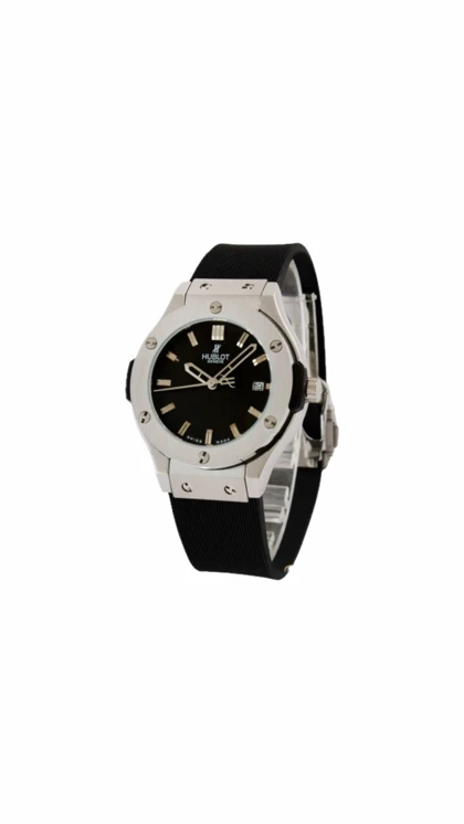 ساعت هابلوت تک موتوره مردانه نقره ای Hublot Silver