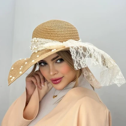 کلاه ساحلی مرواریددار پاپیون گیپور