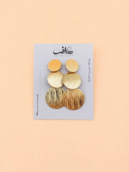گوشواره پولکی طلایی
