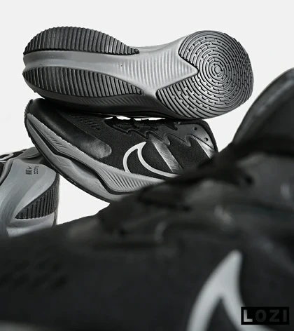 کفش کتانی مردانه و زنانه مشکی طوسی NIKE zoom x smiley