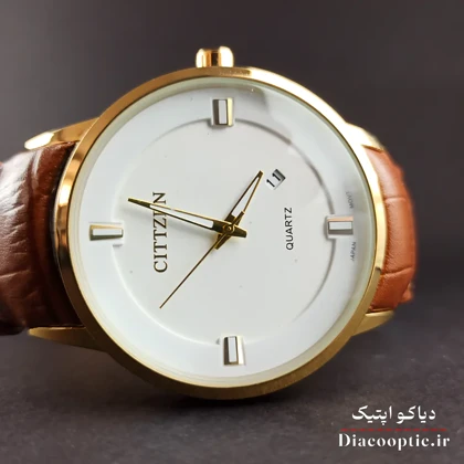 ساعت مچی مردانه موتور ژاپن برند سیتیزن مدل DO1203 بند چرمی
