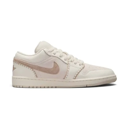 کتانی ویتنامی نایک ایر جردن وان لو کرم قهوه اییNike Air Jordan 1 Low SE “Light Orewood BrownHemp