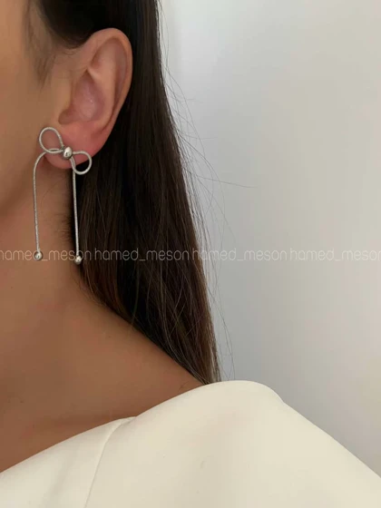گوشواره پاپیونی طرحدار