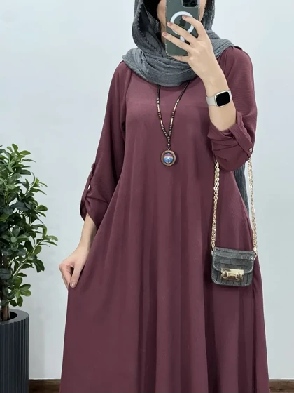 پیراهن مانتویی بلند دلفان 8