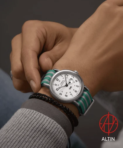 ساعت مچی عقربه‌ای زنانه تایمکس Timex مدل TW2Y08800 سری Weekender – با بند ناتو راه راه
