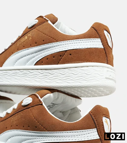 کفش کتانی ورزشی قهوه ای سوخته مردانه و زنانه PUMA suede XL مدل 6890