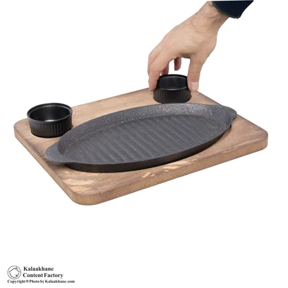 چدن سرو بیضی با چوب و کاسه کد 7028