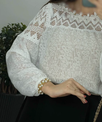 شومیز مجلسی سوزندوزی دانتل آدینا