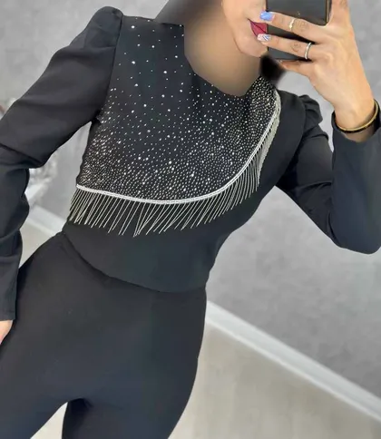 بلوز نگین زنجیری : 8838