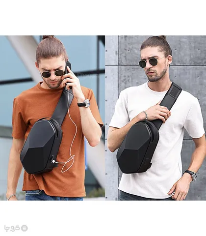 کیف کراس بادی مردانه ضد آب Bange بنج کد 7213 طرح هندسی سه بعدی