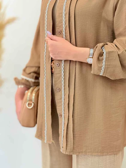 مانتو آستین کش نواردوزی