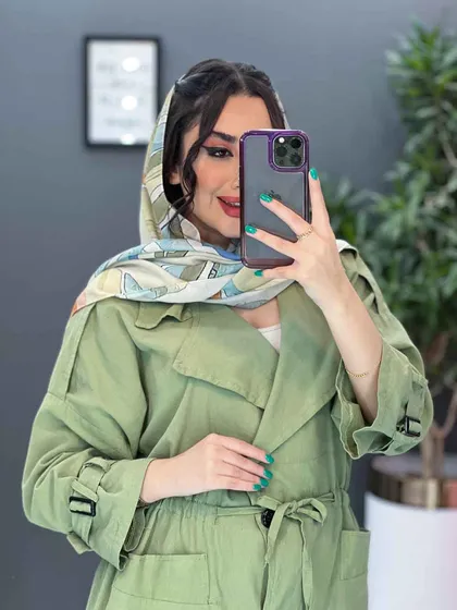 مانتو لینن چهار دکمه آستین بندی