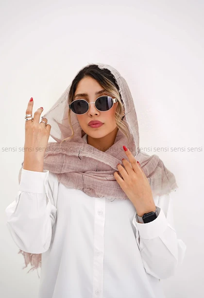 شال نخی لینن خطی