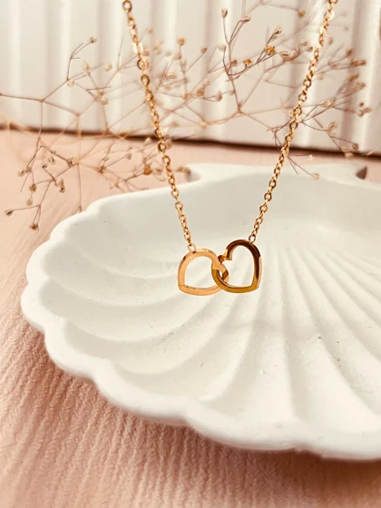 گردنبند دو قلب