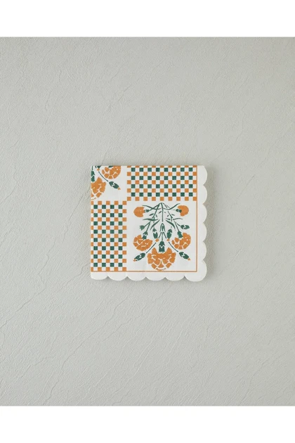 دستمال سفره 20 عددی کاغذی English Home مدل Retro Botanique - سبز