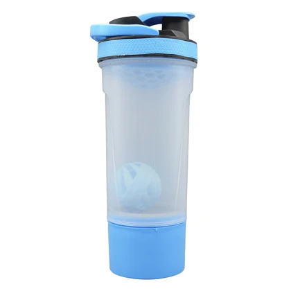 شیکر دو تیکه ورزشی افرا مدل Chg-GNT ظرفیت 0.7 لیتر بهمراه جا قرصی و پودر