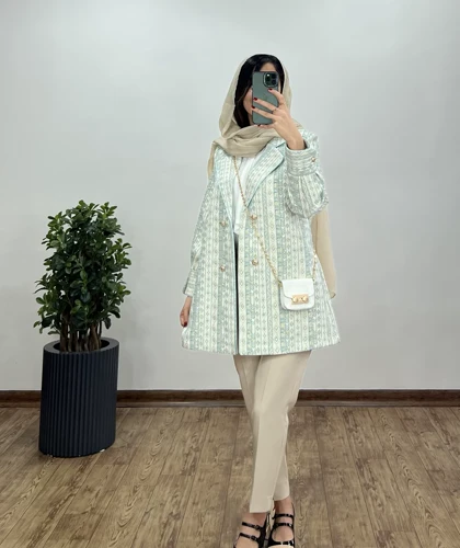 مانتو مجلسی ژاکارد حنا
