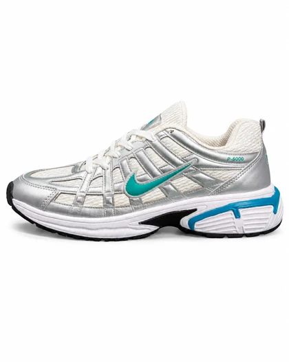 کتانی ست مردانه و زنانه مدل رانینگ نایک P6000 نقره ای آبی NIKE
