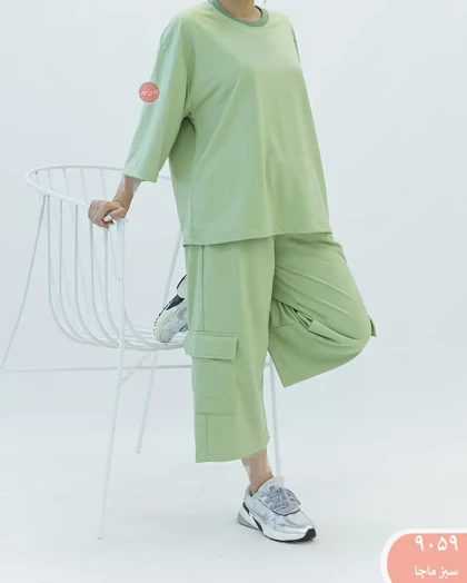 ست تیشرت شلوارک کارگو 9059