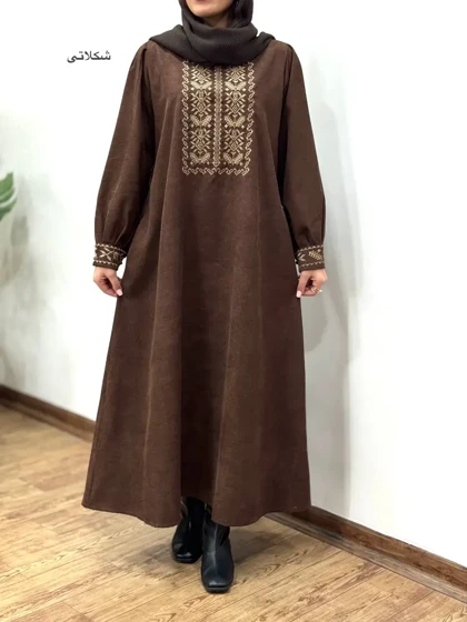 پیراهن مانتویی گلدوزی هدیه