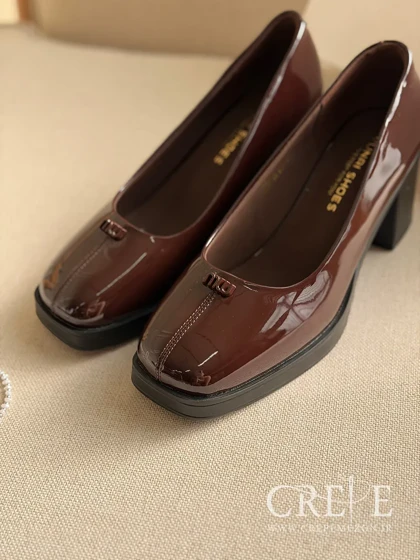 کفش ورنی میو میو پاشنه 7 سانت