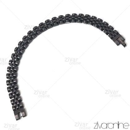 دستبند رولکس مشکی باریک 40045