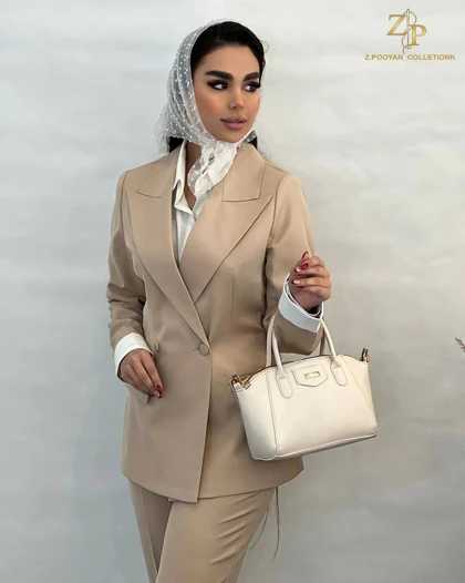 کت و شلوار زنانه کلاسیک کرپ کالین