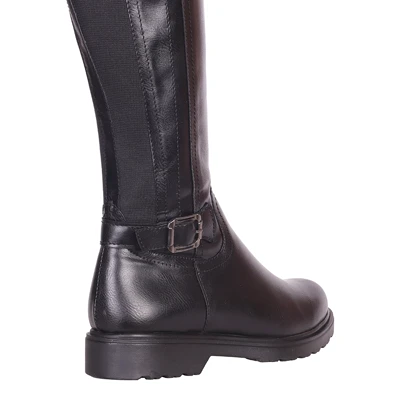 بوت بلند مشکی کمربندی مدل T کد 6863