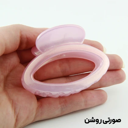 کلیپس دخترانه مدل بیضی ساده دو رنگ کوچک