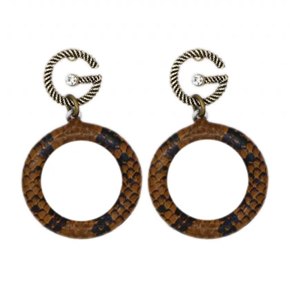 گوشواره دخترانه فانتزی حلقه‌ای مدل G